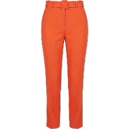 Orange Viscose Women Pants