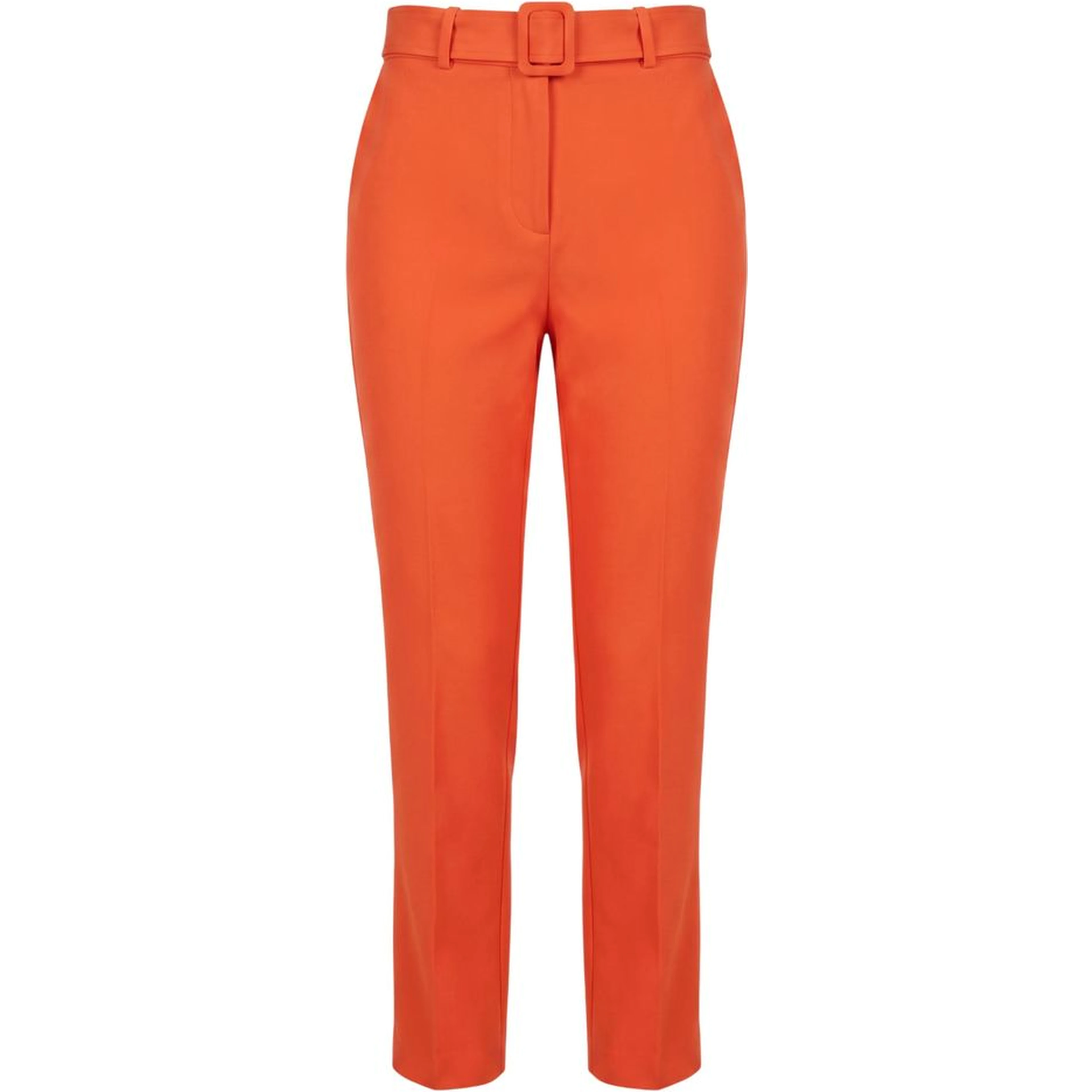 Orange Viscose Women Pants