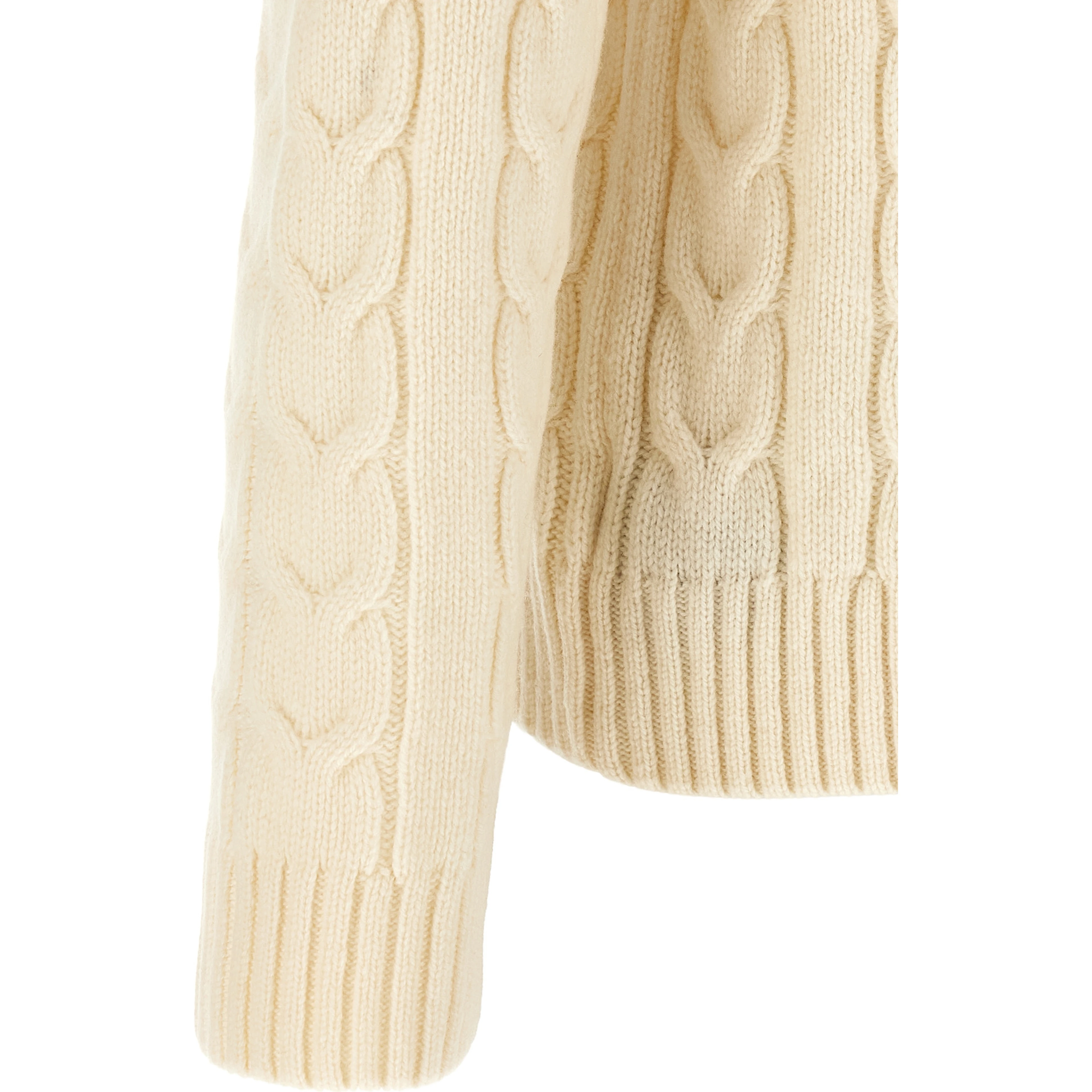 White Virgin Wool Cardigan