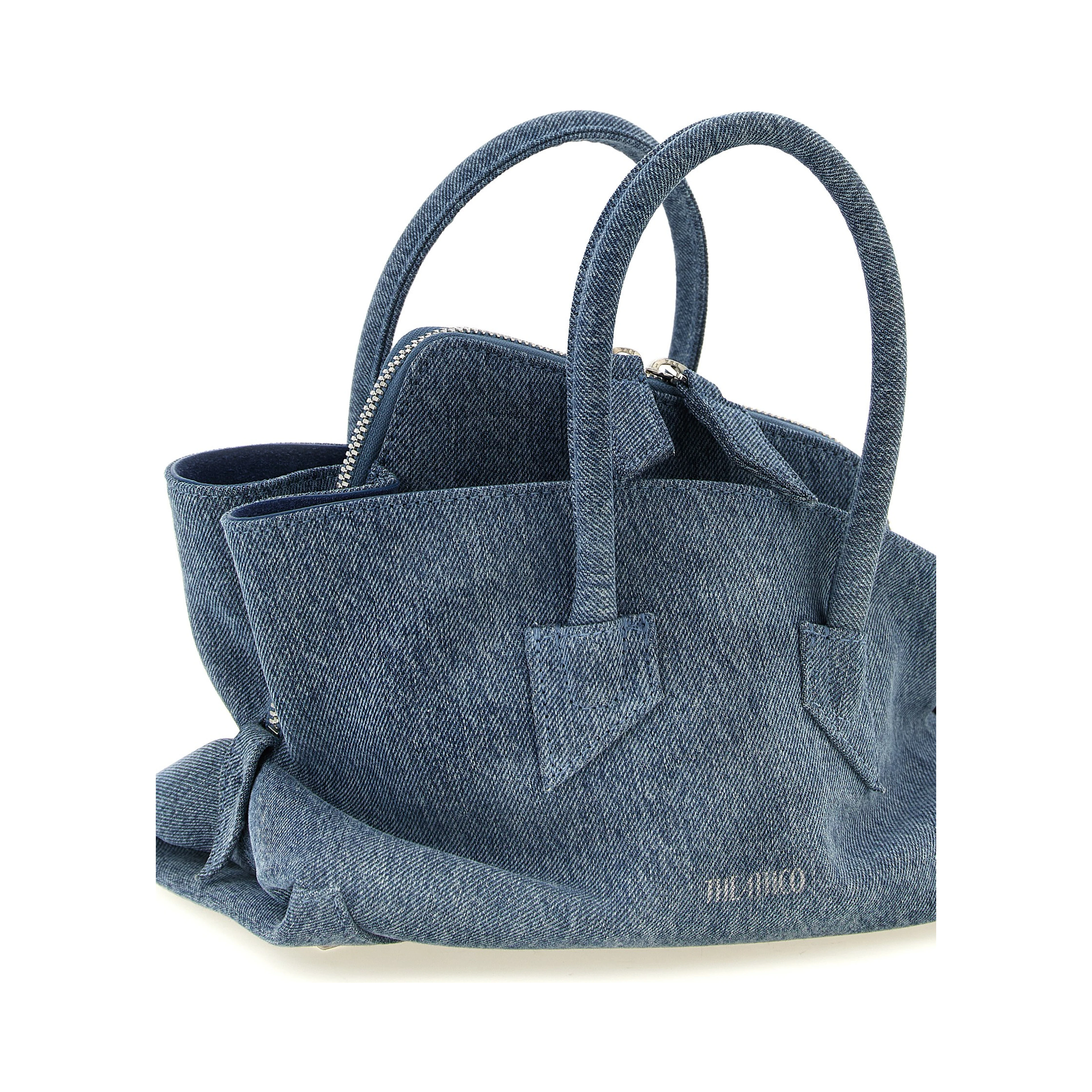 Blue Cotton Handbag