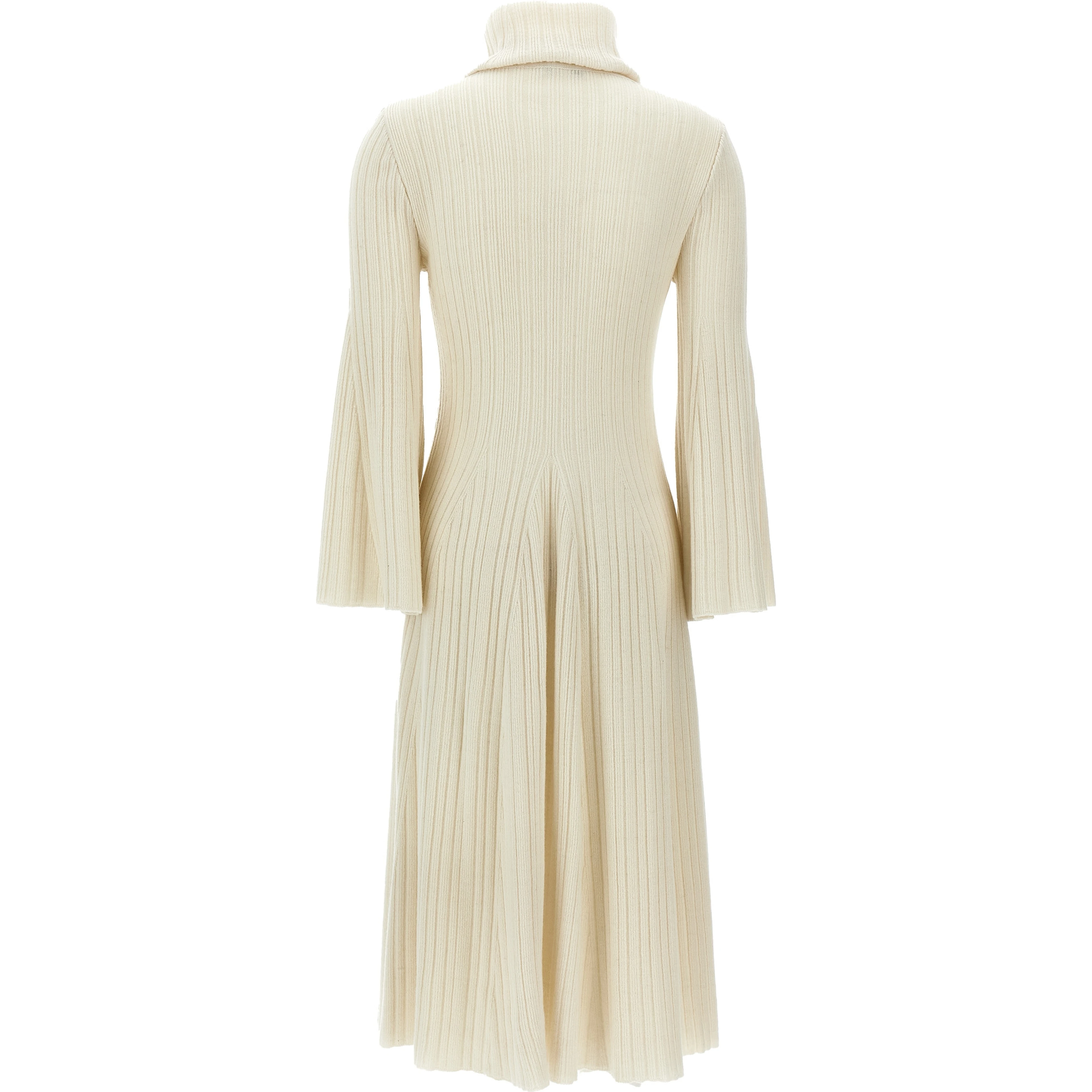 White Cashmere Midi Skirt