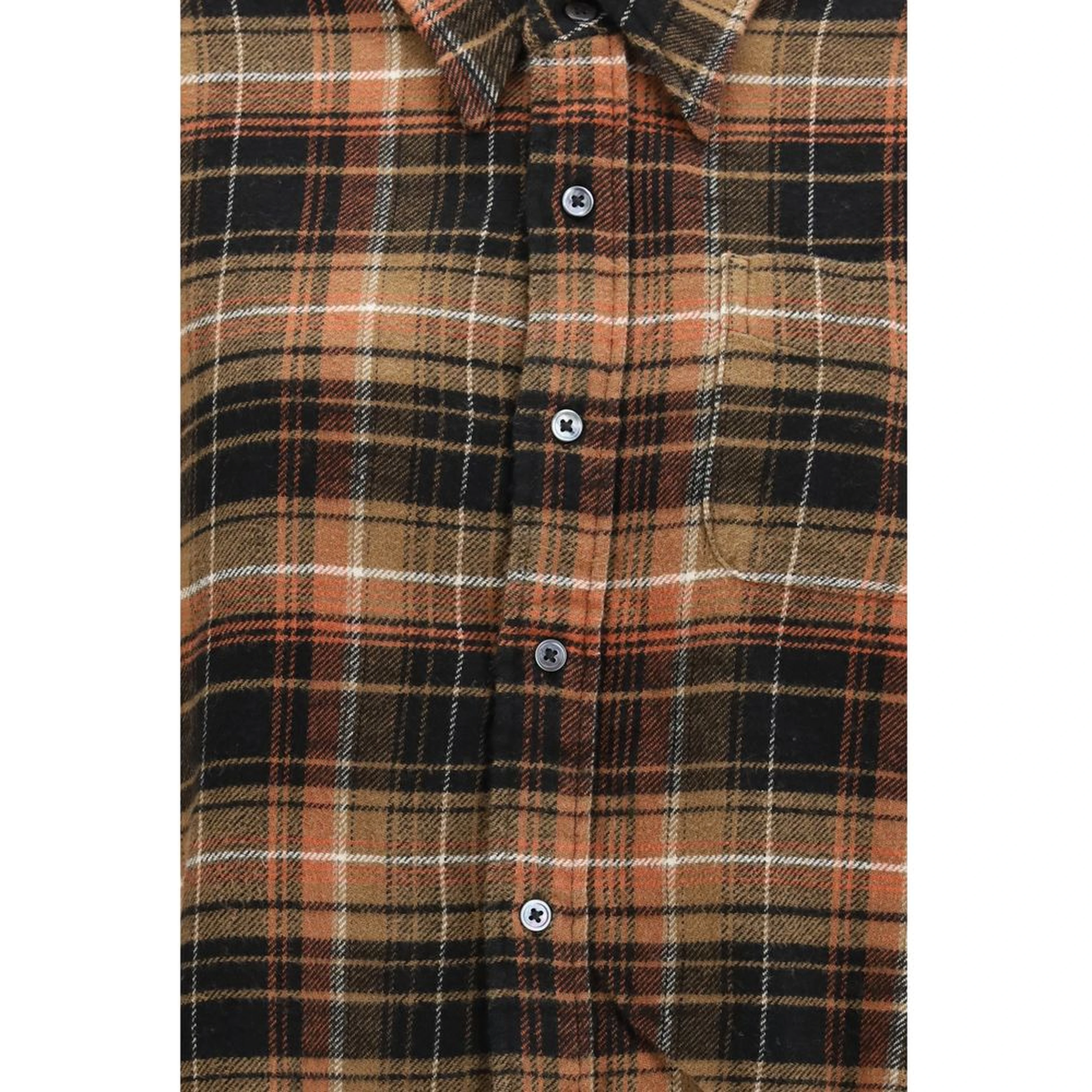 Brown Cotton Pattern Shirt