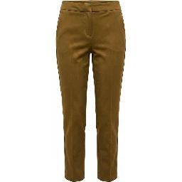 Brown Cotton Women Pants