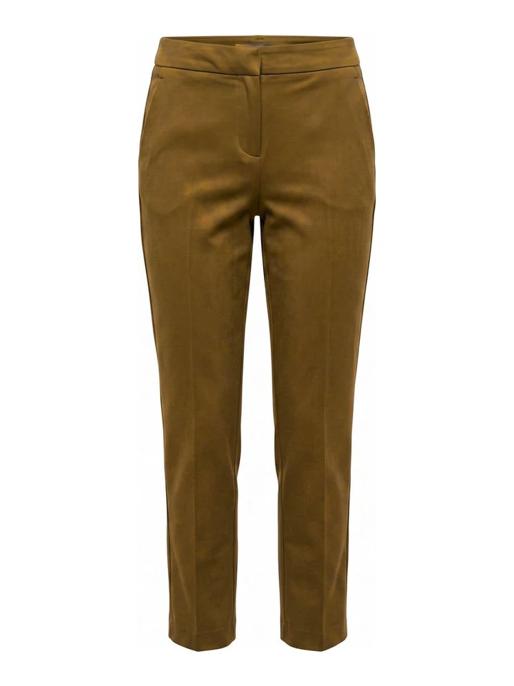 Brown Cotton Women Pants