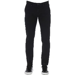 Black Cotton Men Pants