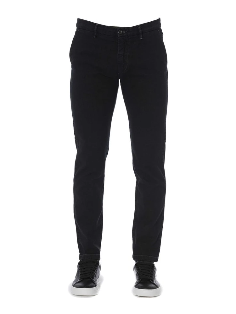 Black Cotton Men Pants