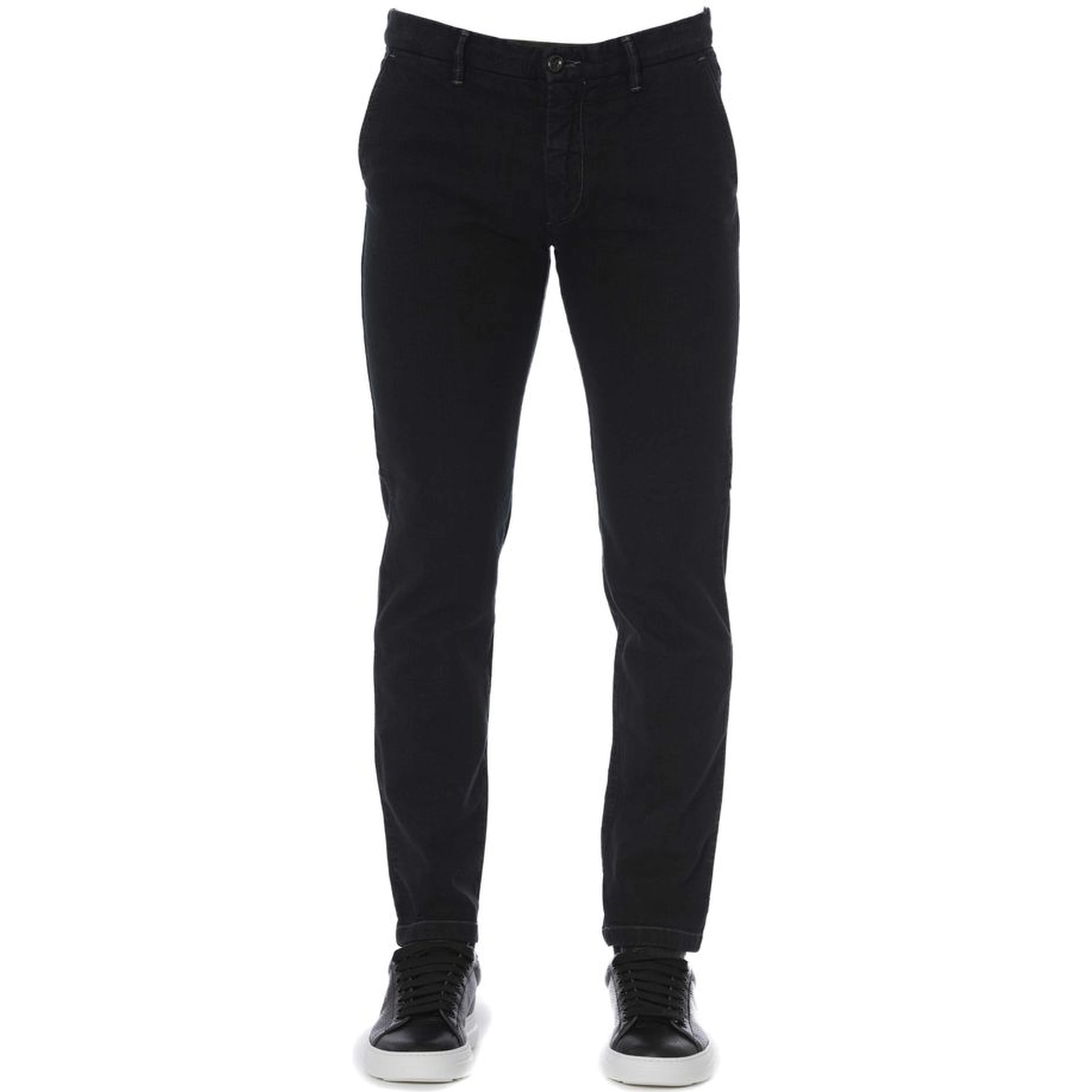 Black Cotton Men Pants