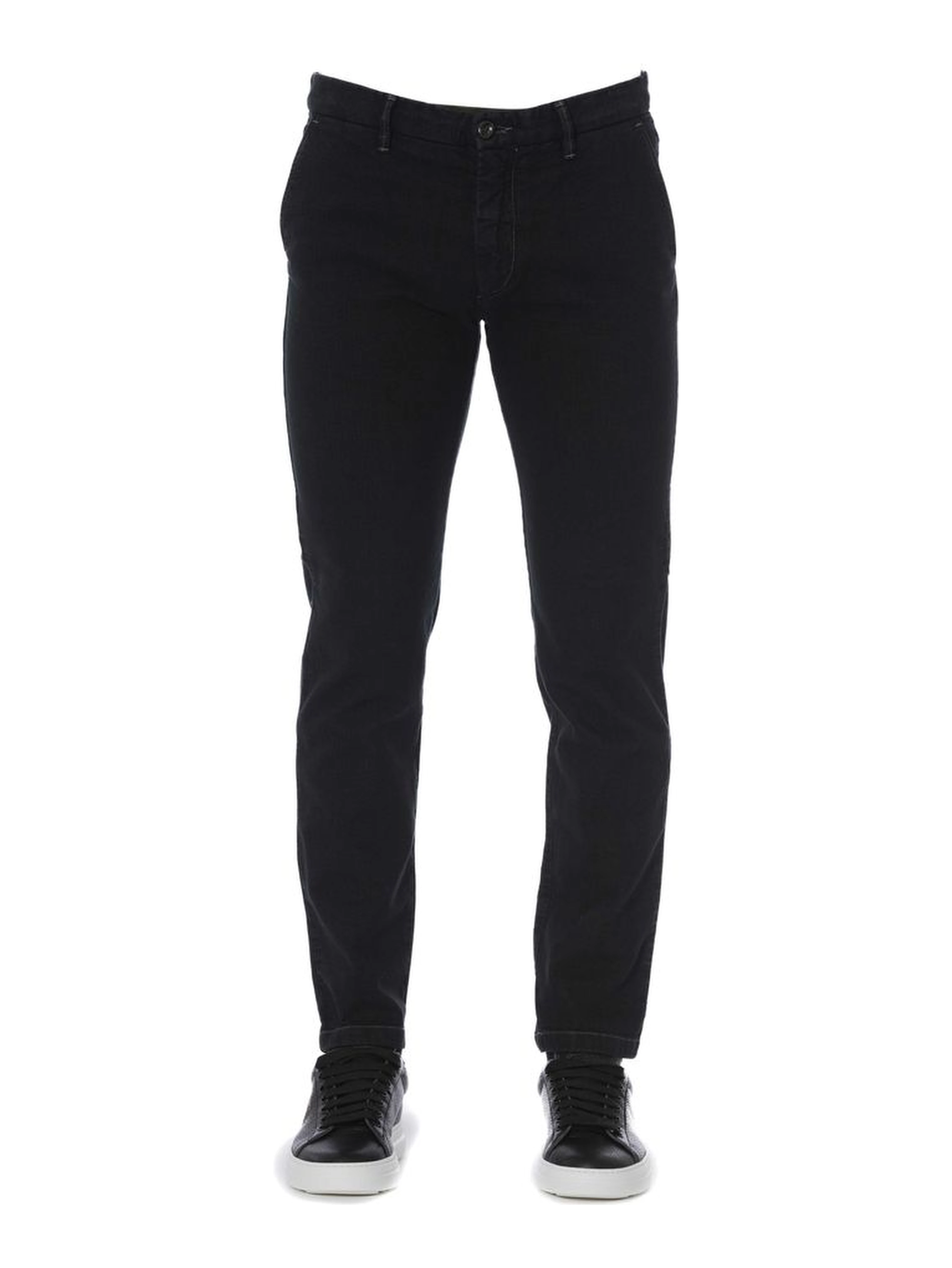 Black Cotton Men Pants