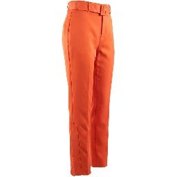 Orange Viscose Women Pants