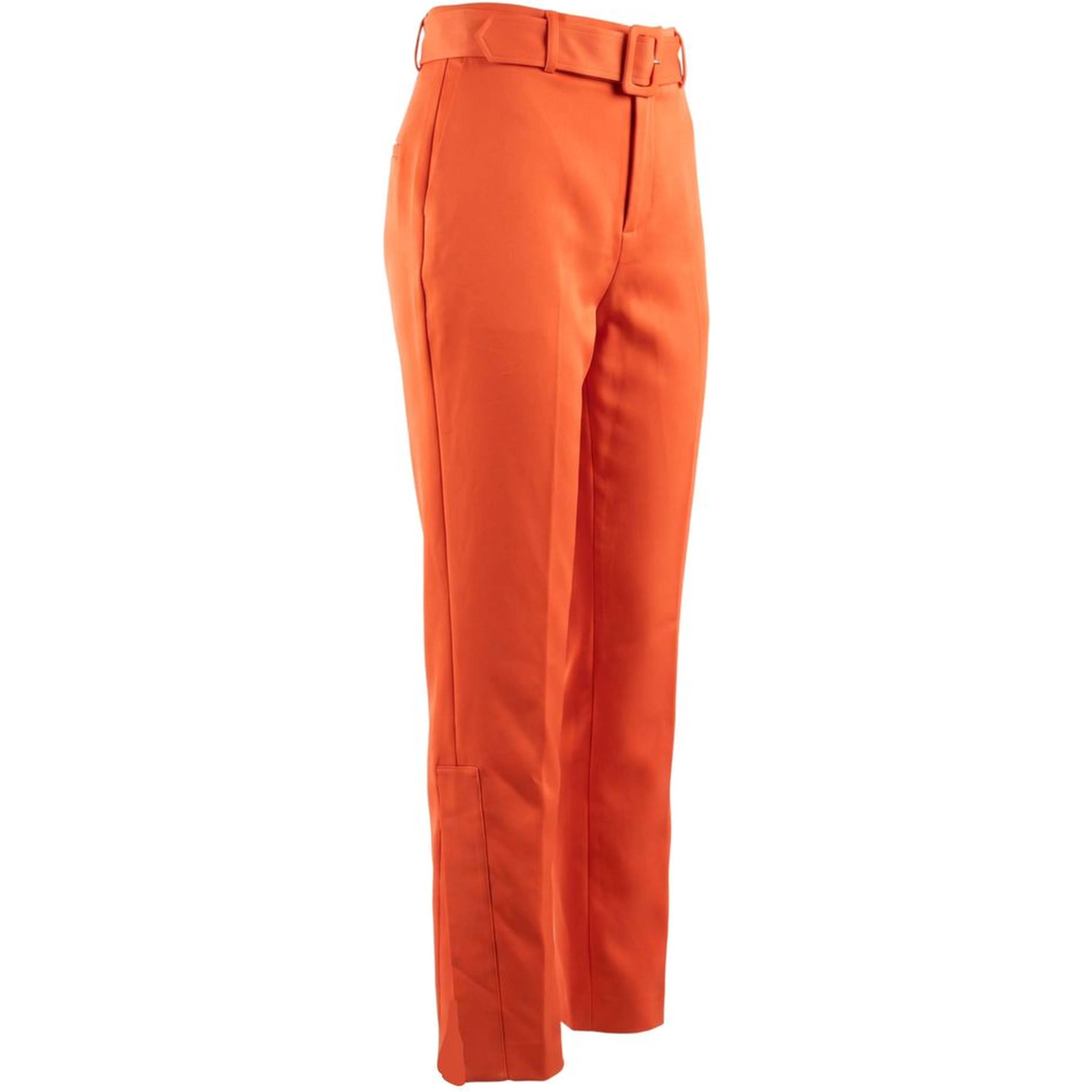 Orange Viscose Women Pants