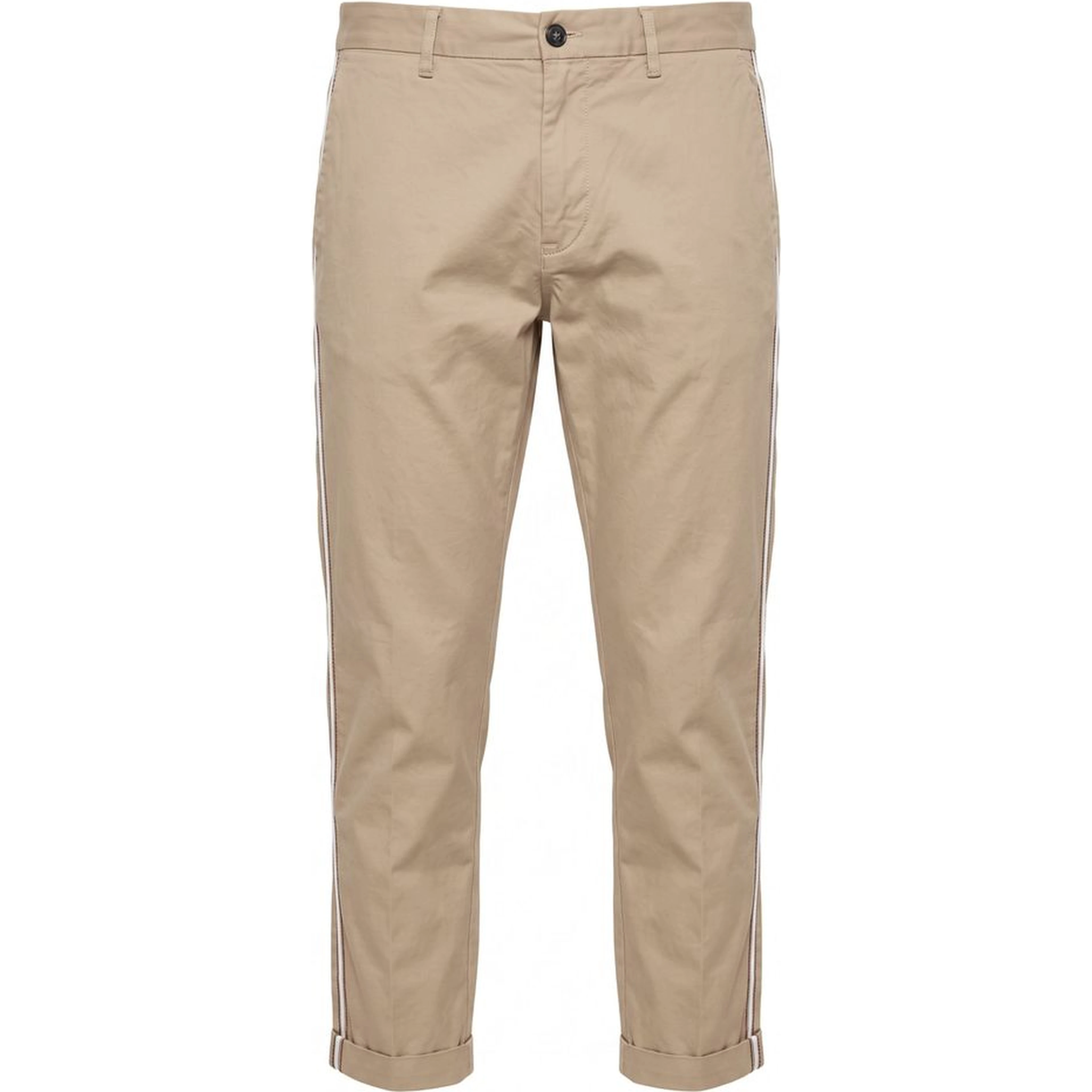 Beige Cotton Men Pants