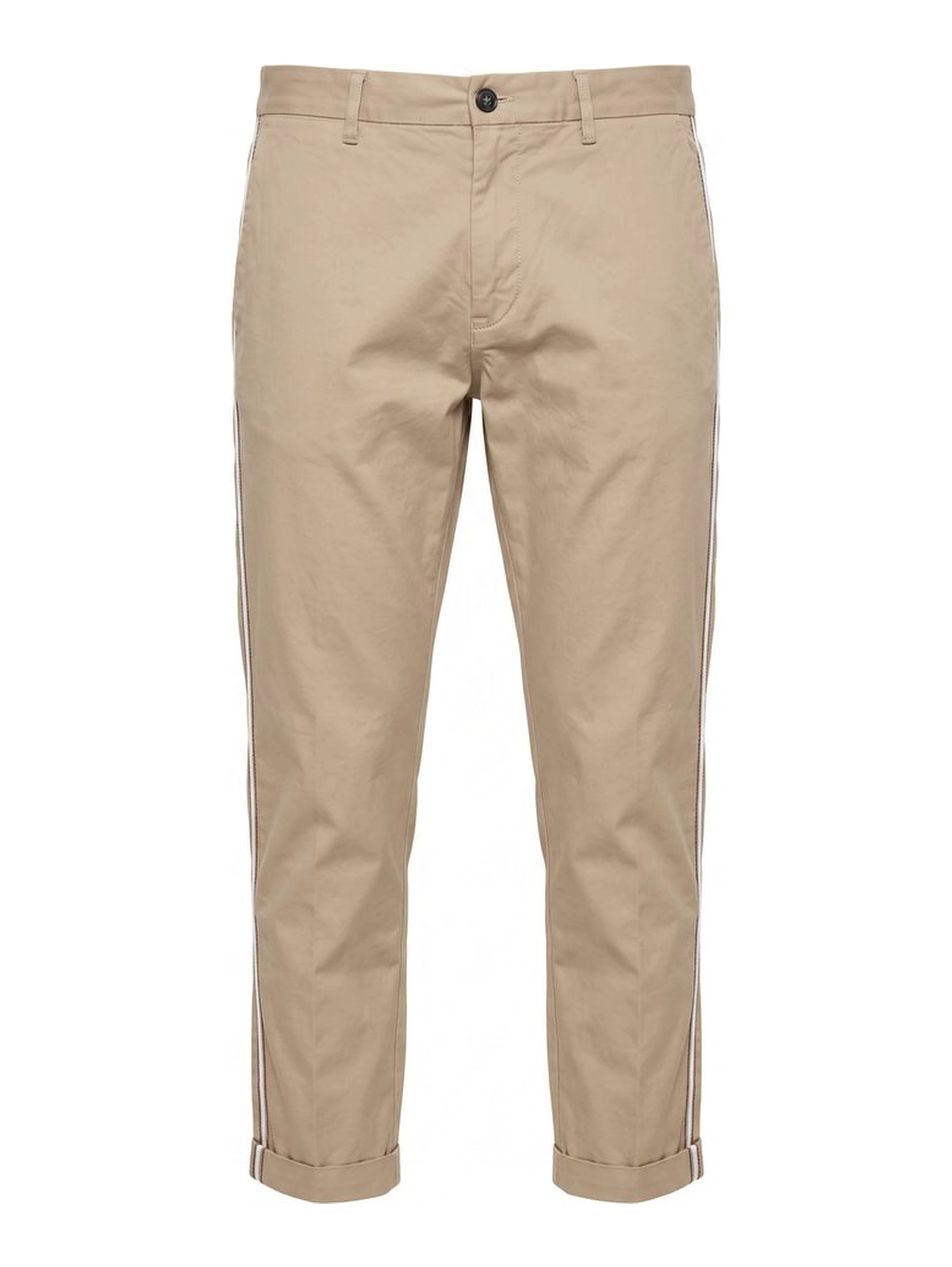 Beige Cotton Men Pants