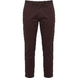 Brown Cotton Men's Pants