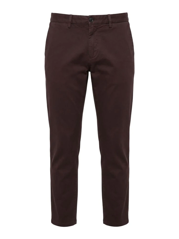 Brown Cotton Men's Pants