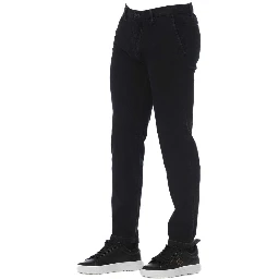 Black Cotton Men Pants