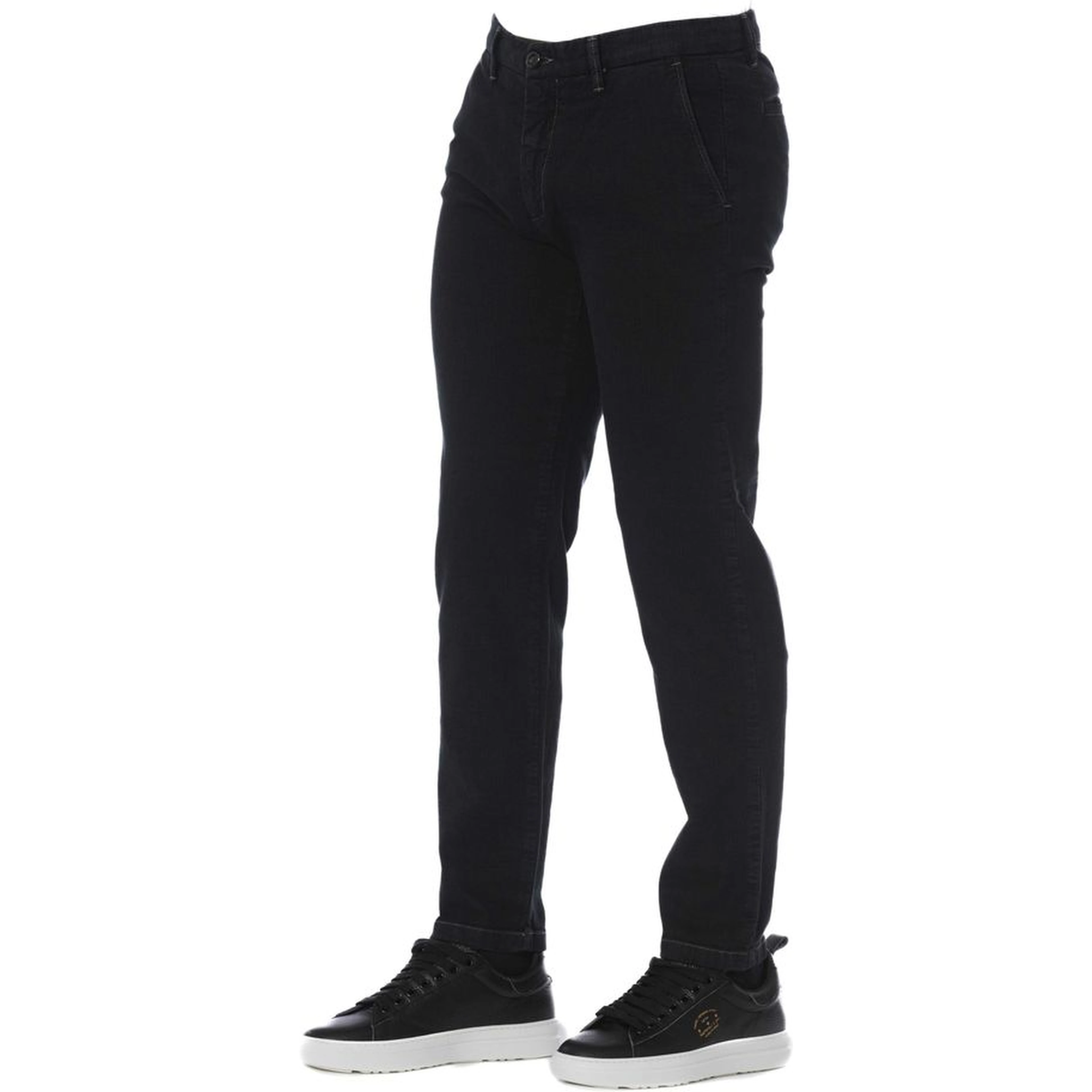 Black Cotton Men Pants