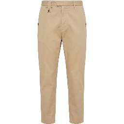 Beige Cotton Men Pants