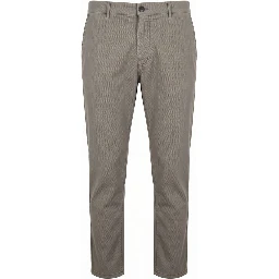 Grey Cotton Men Trouser