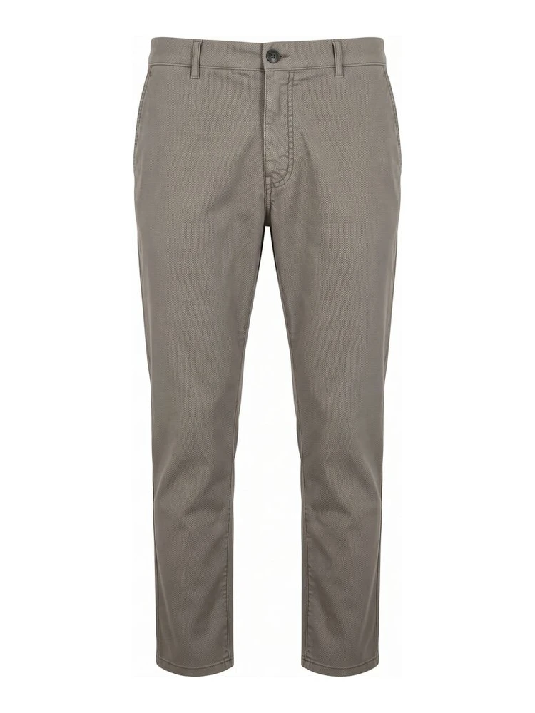Grey Cotton Men Trouser