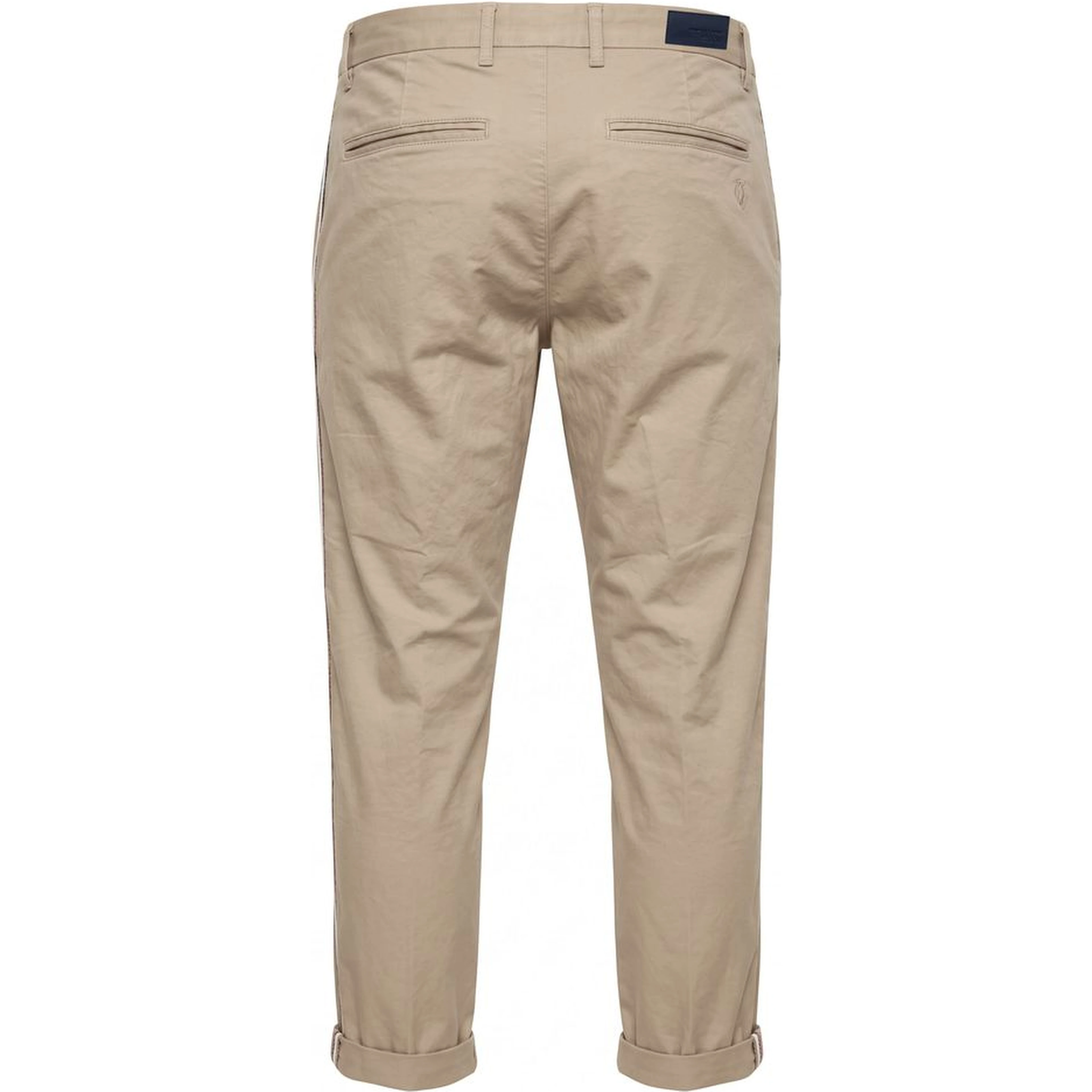 Beige Cotton Men Pants