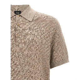 Beige Cotton Polo Shirt