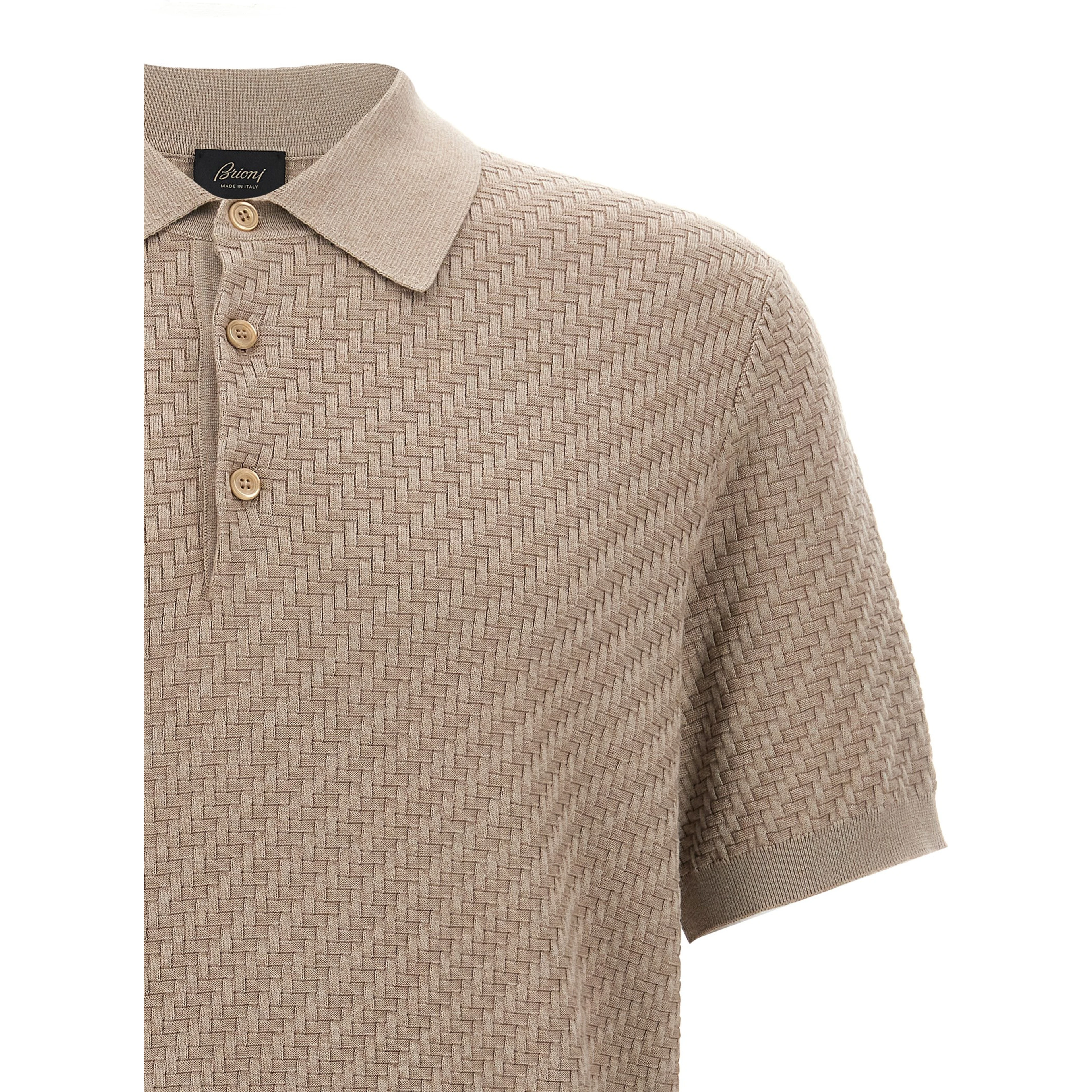 Beige Cotton Polo Shirt