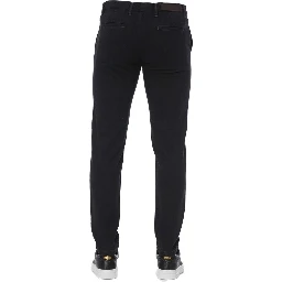 Black Cotton Men Pants