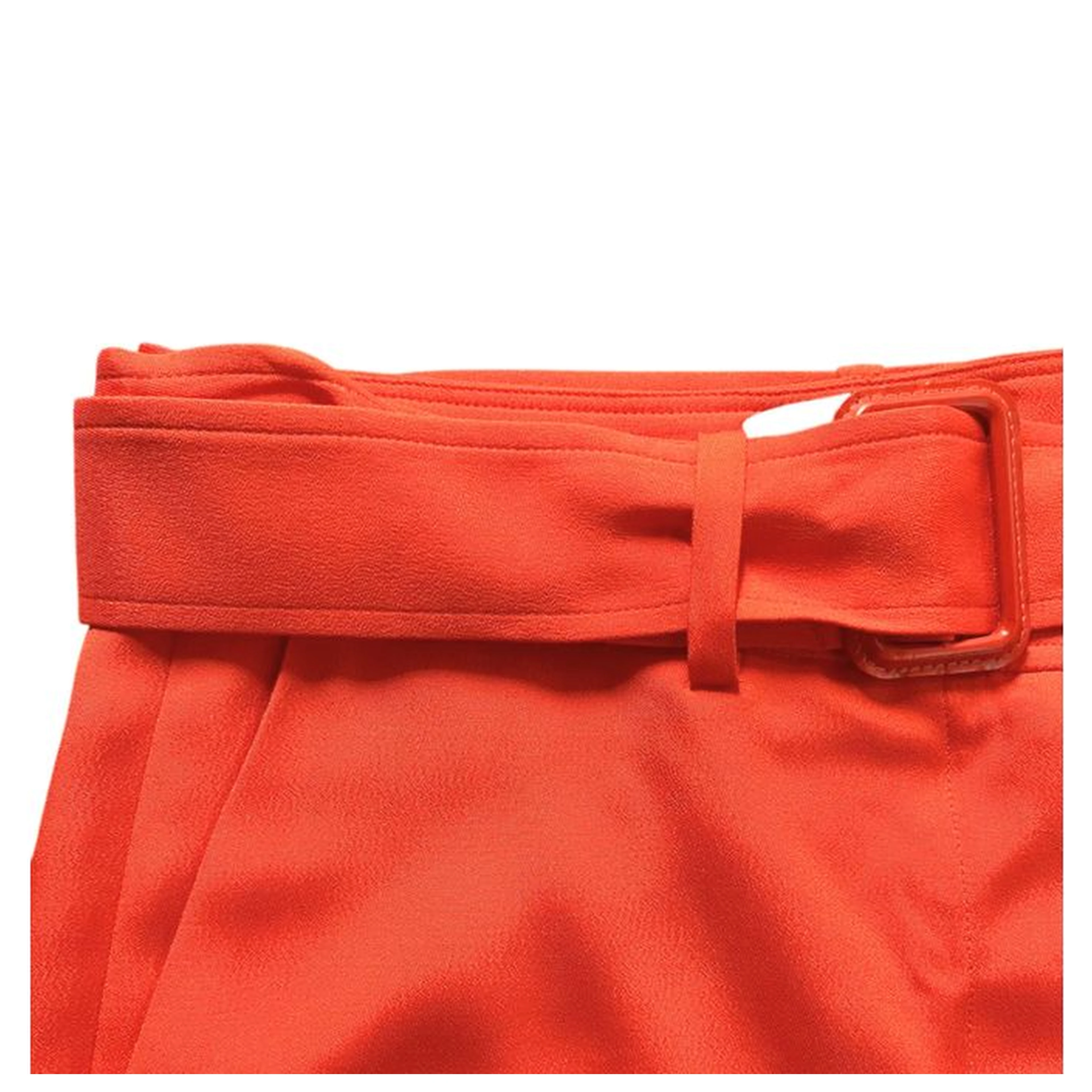 Orange Viscose Women Pants