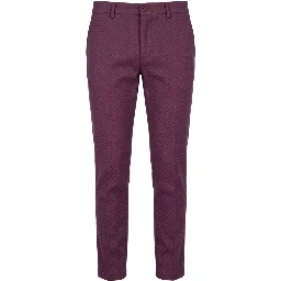 Red Cotton Men Pants