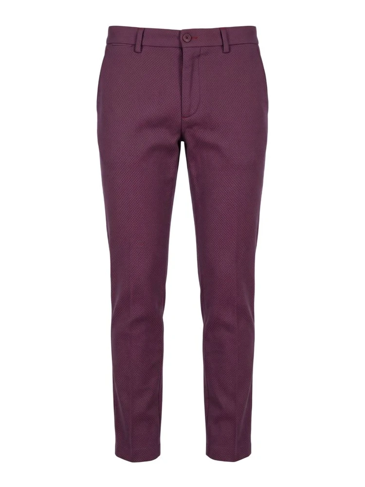 Red Cotton Men Pants