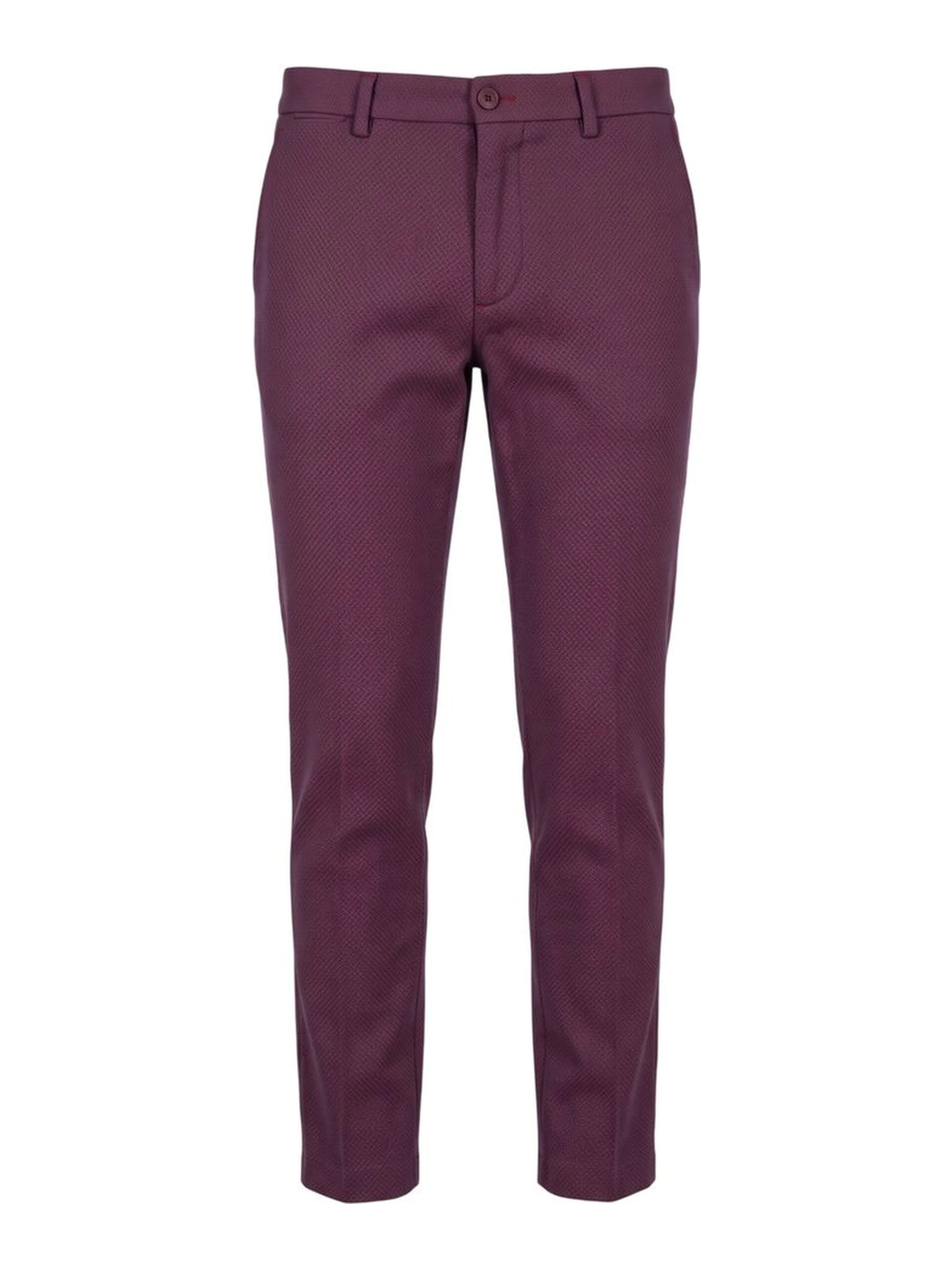 Red Cotton Men Pants
