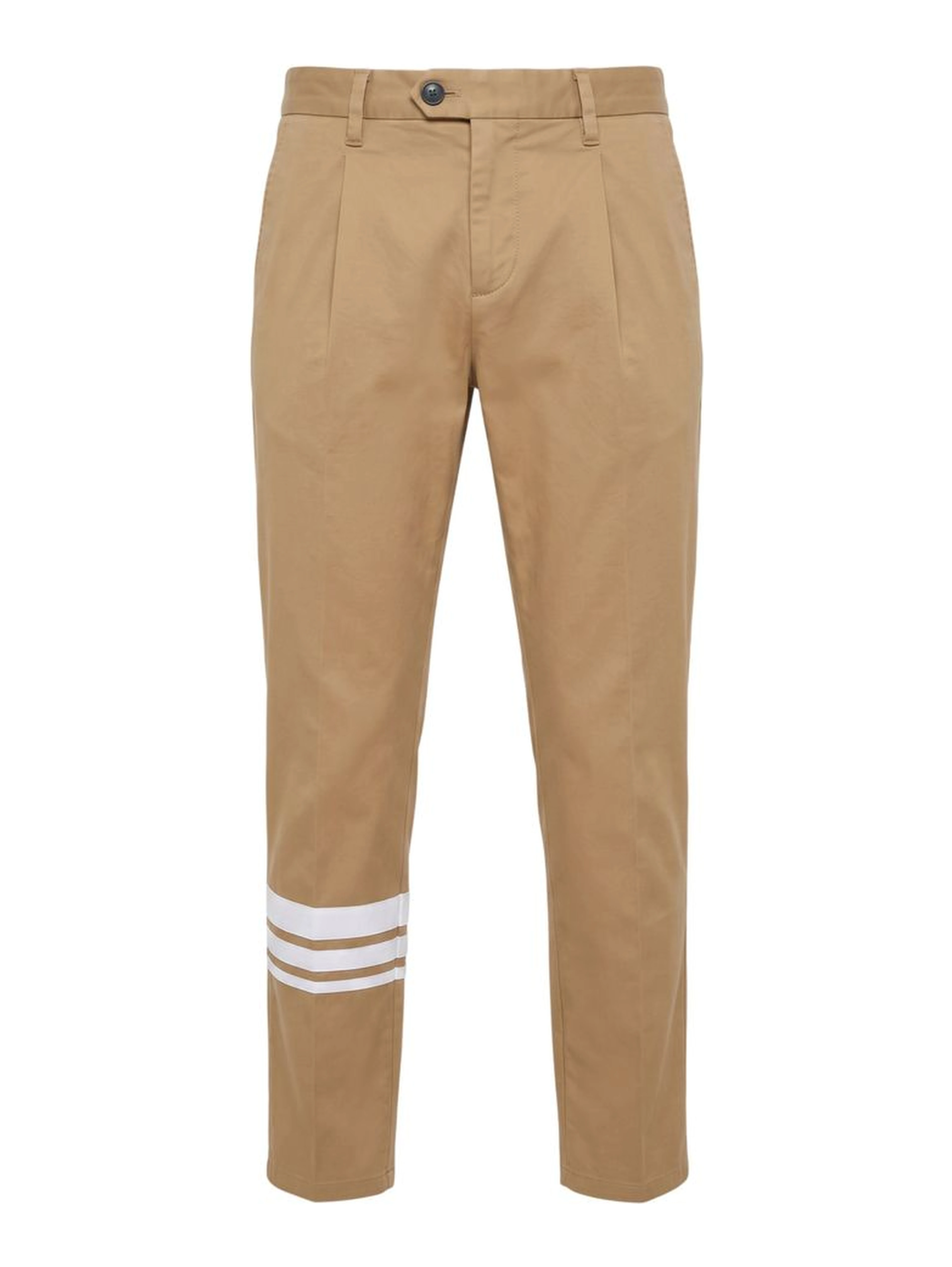 Beige Cotton Men Pants