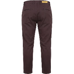 Brown Cotton Men's Pants