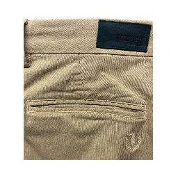 Beige Cotton Men Pants