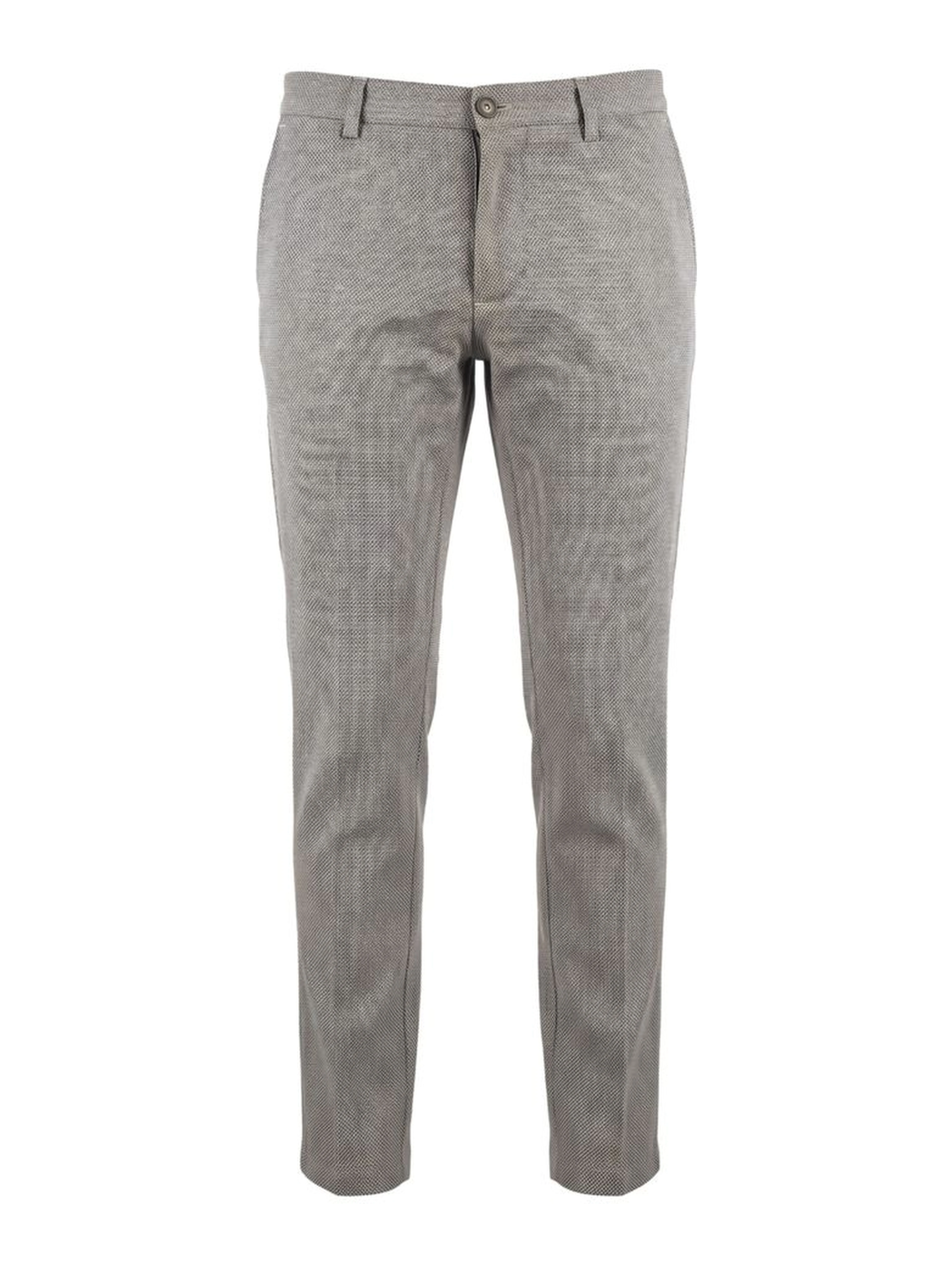 Brown Flax Men Trousers