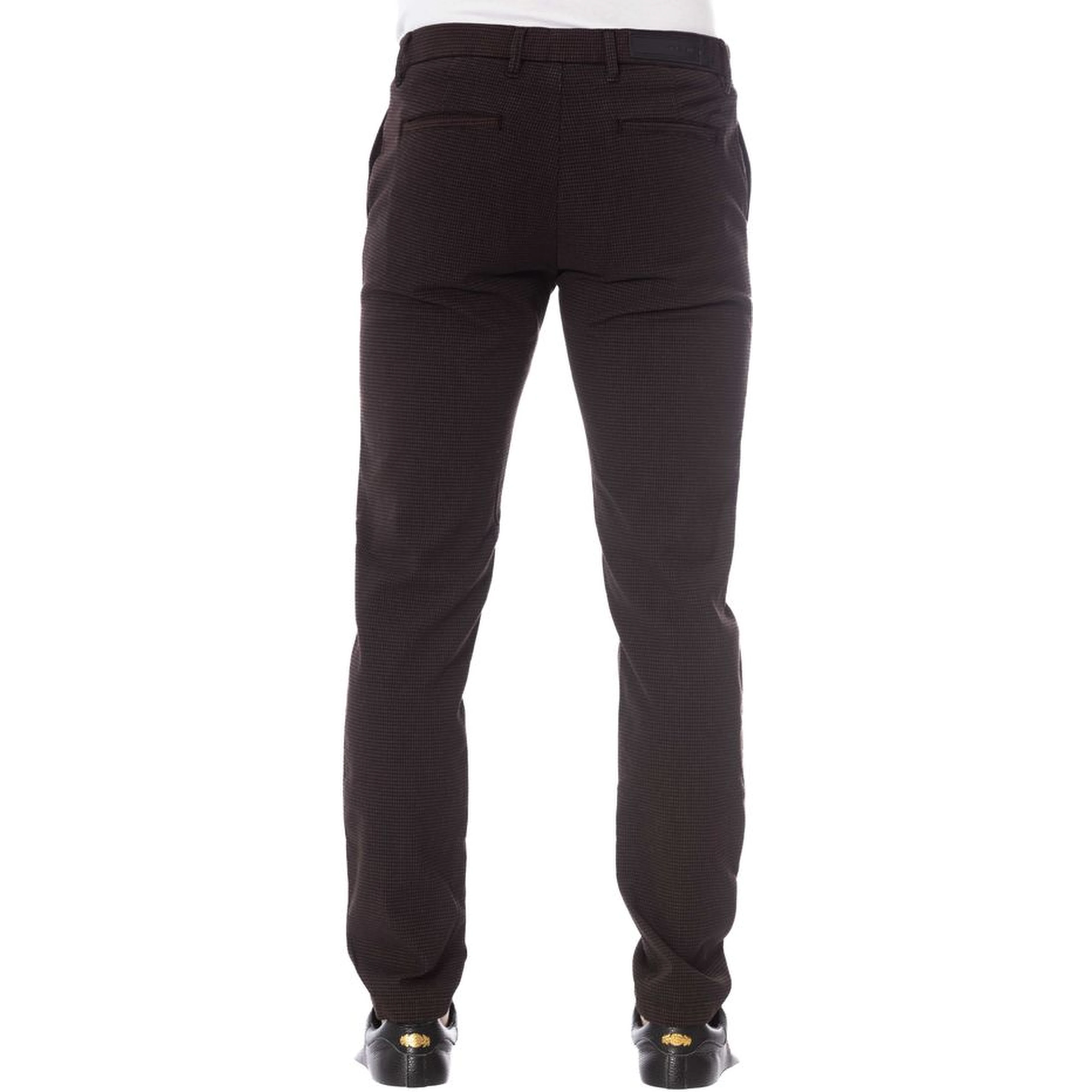 Brown Cotton Men Trouser
