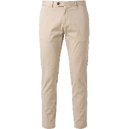 Beige Cotton Men Pants