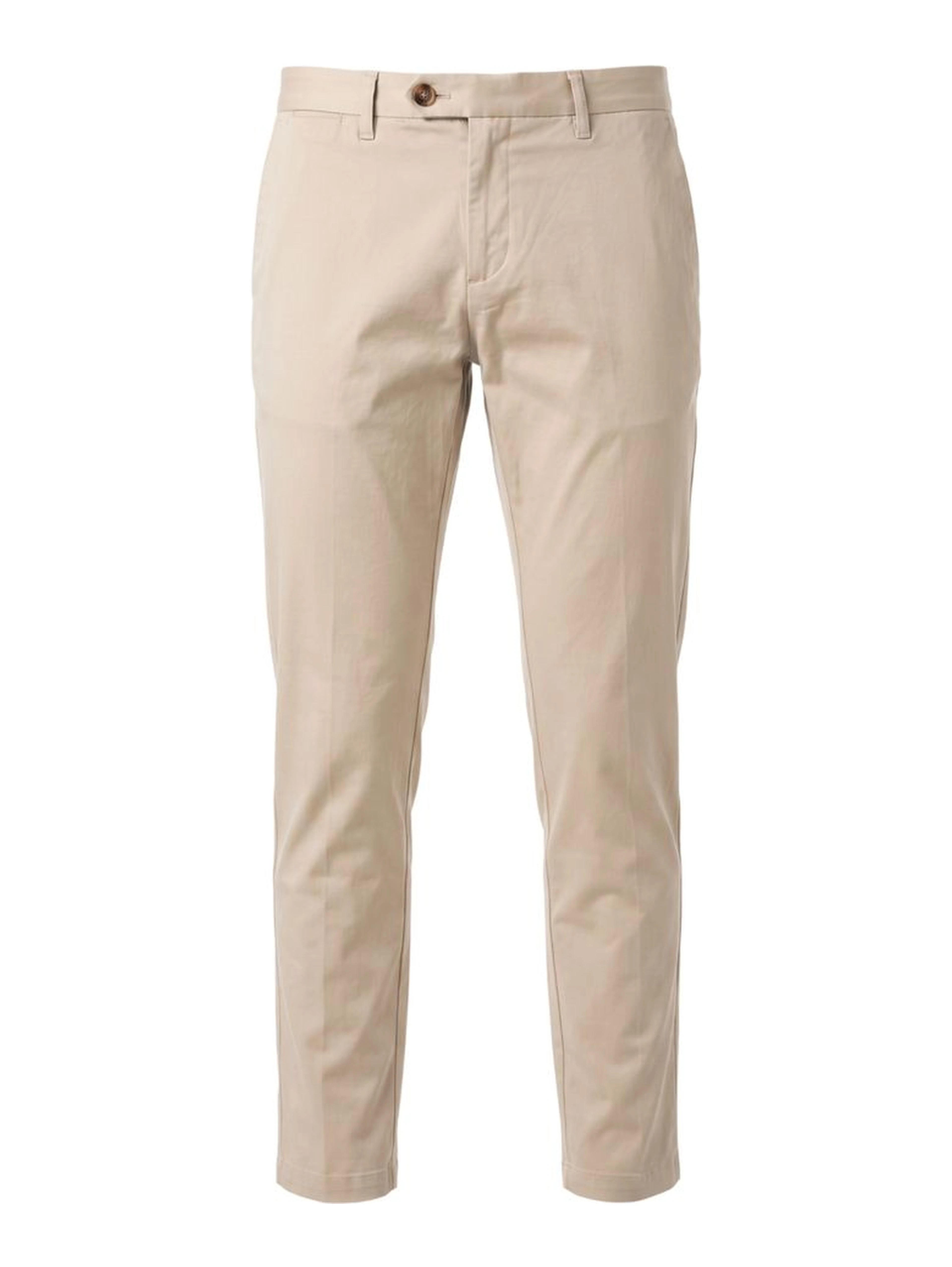 Beige Cotton Men Pants