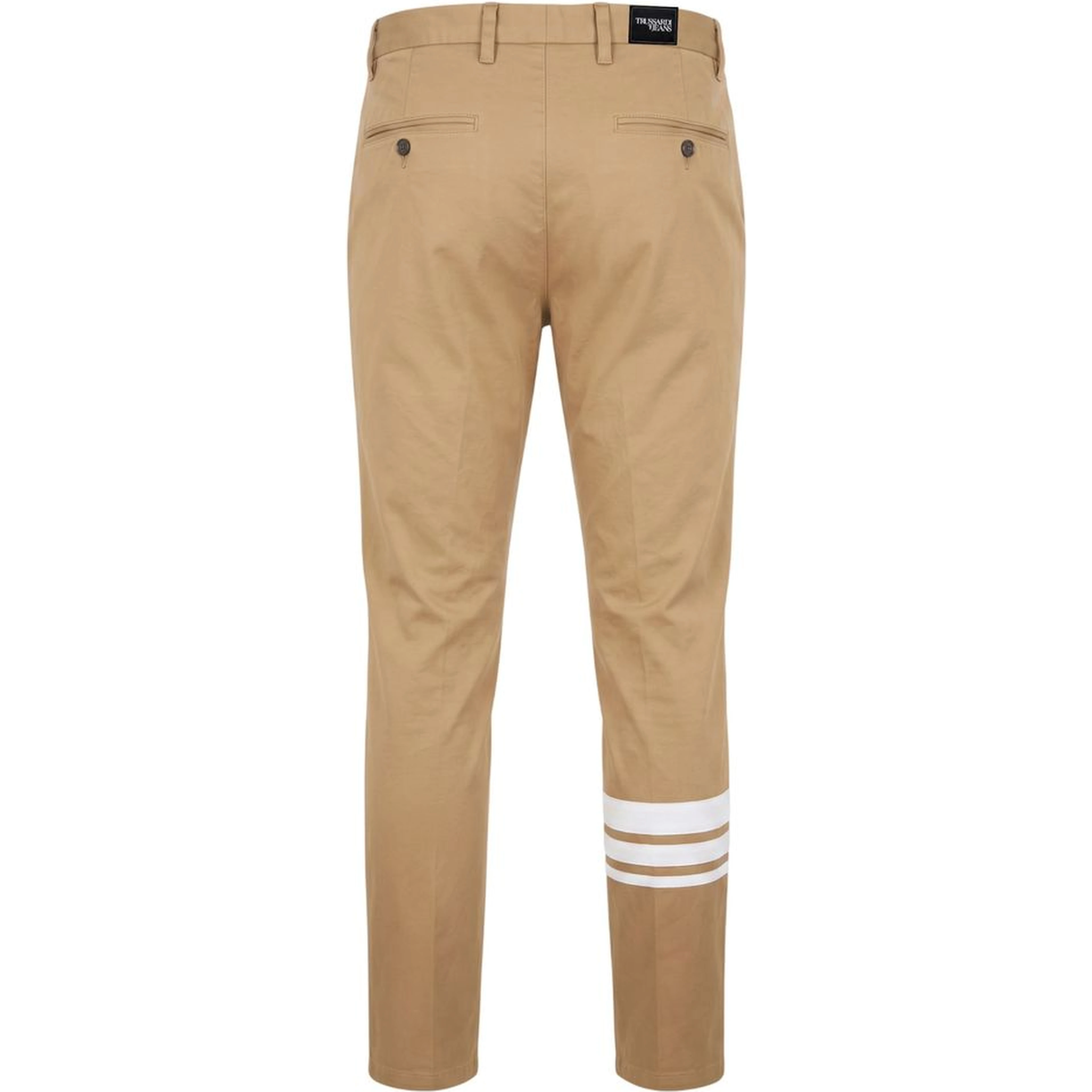 Beige Cotton Men Pants