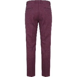 Red Cotton Men Pants