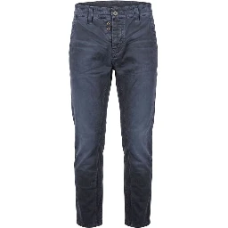 Blue Cotton Men Pant