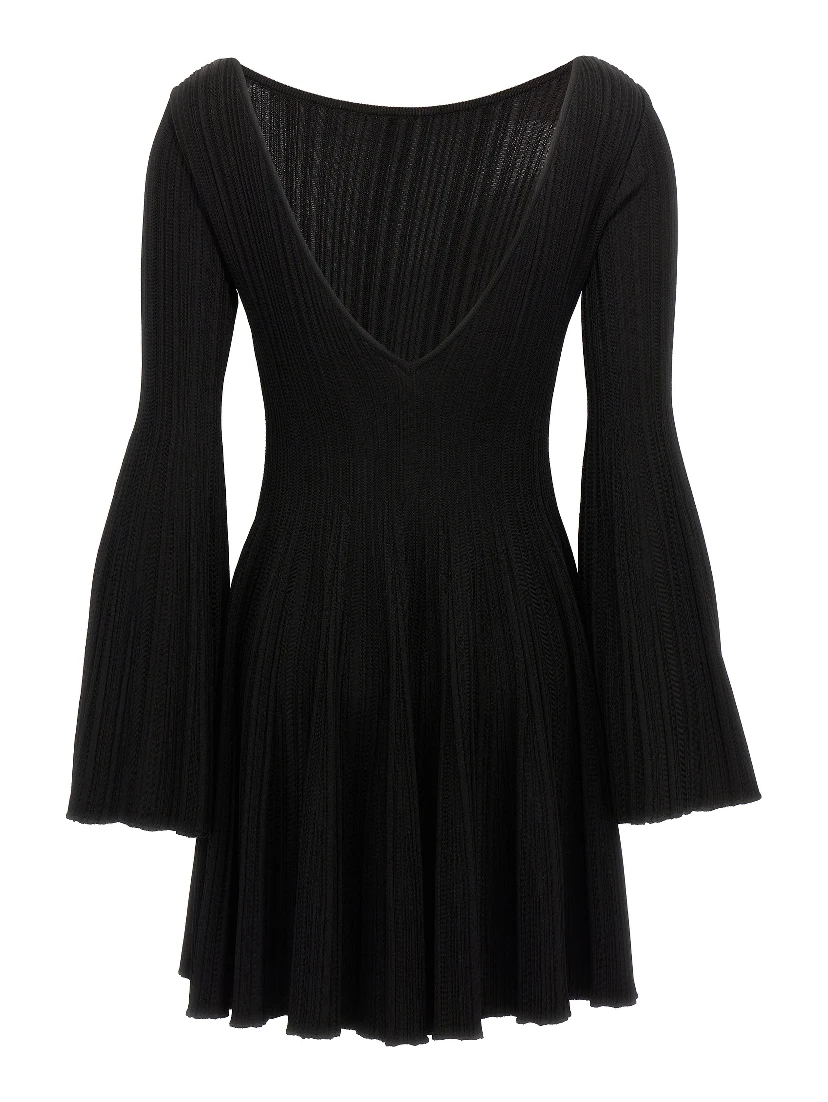Black Viscose Mini Skirt