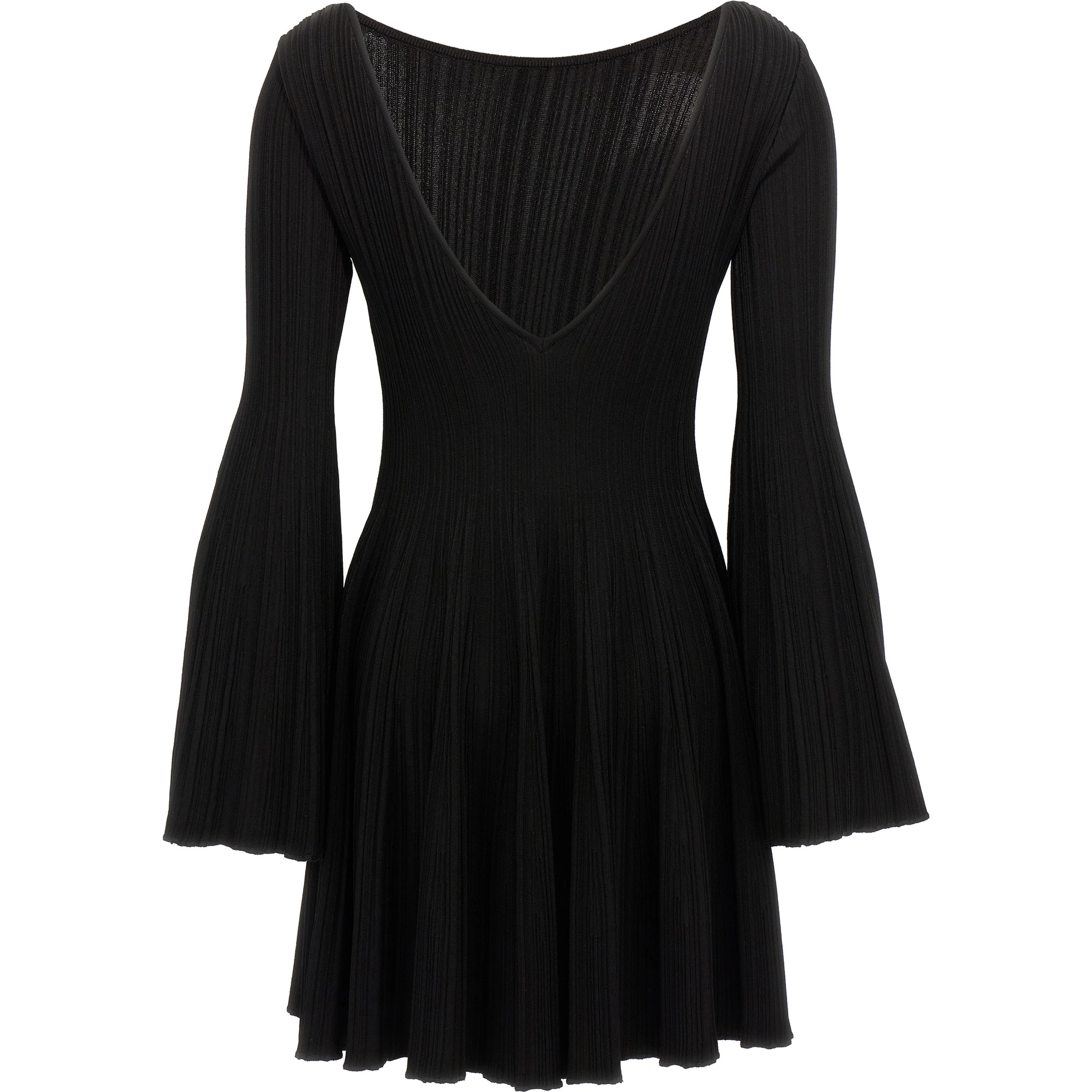 Black Viscose Mini Skirt