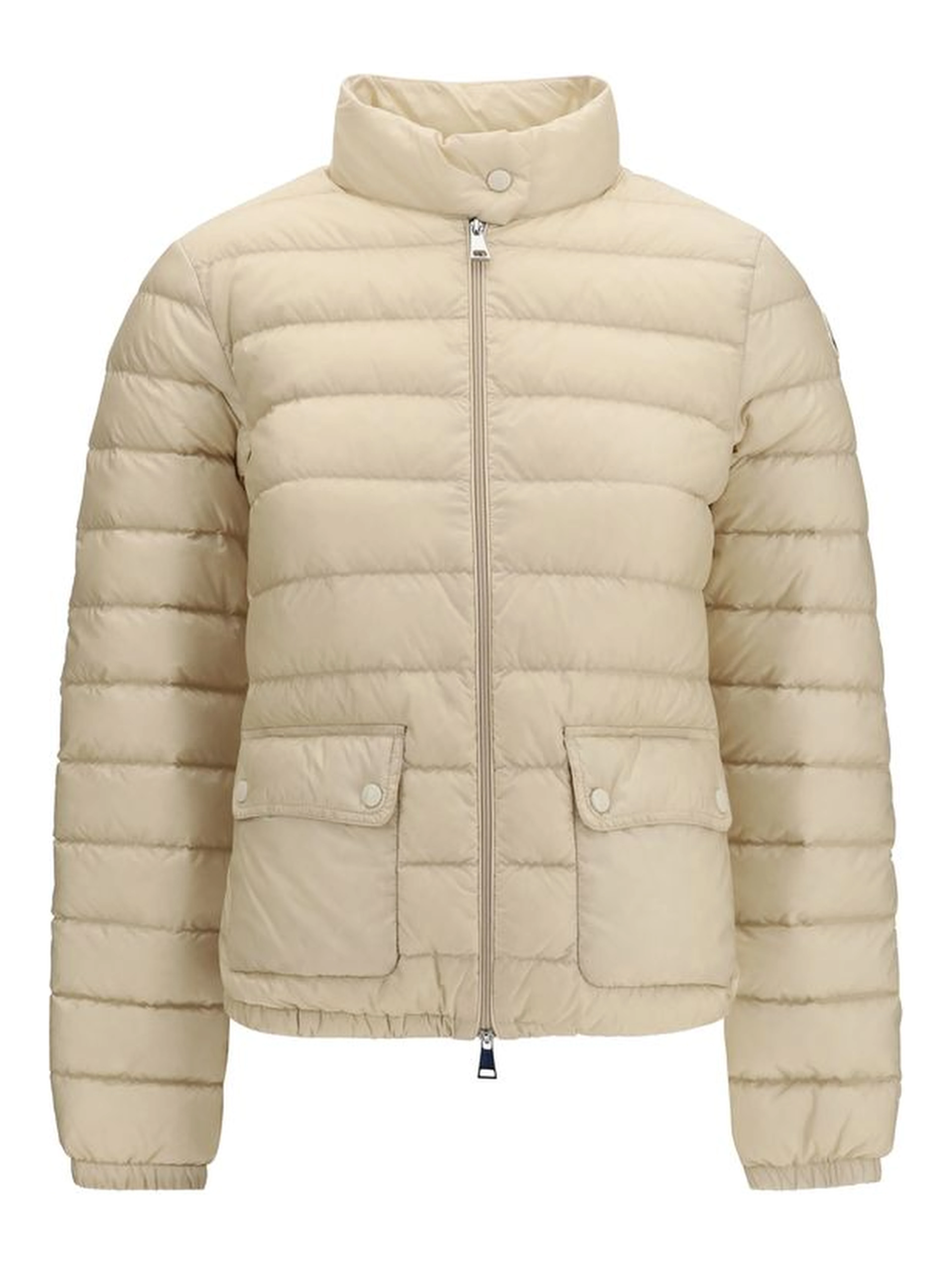 Beige Polyamide Full-Length Jacket