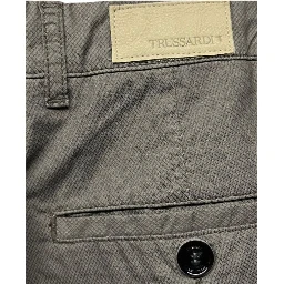 Grey Cotton Men Trouser