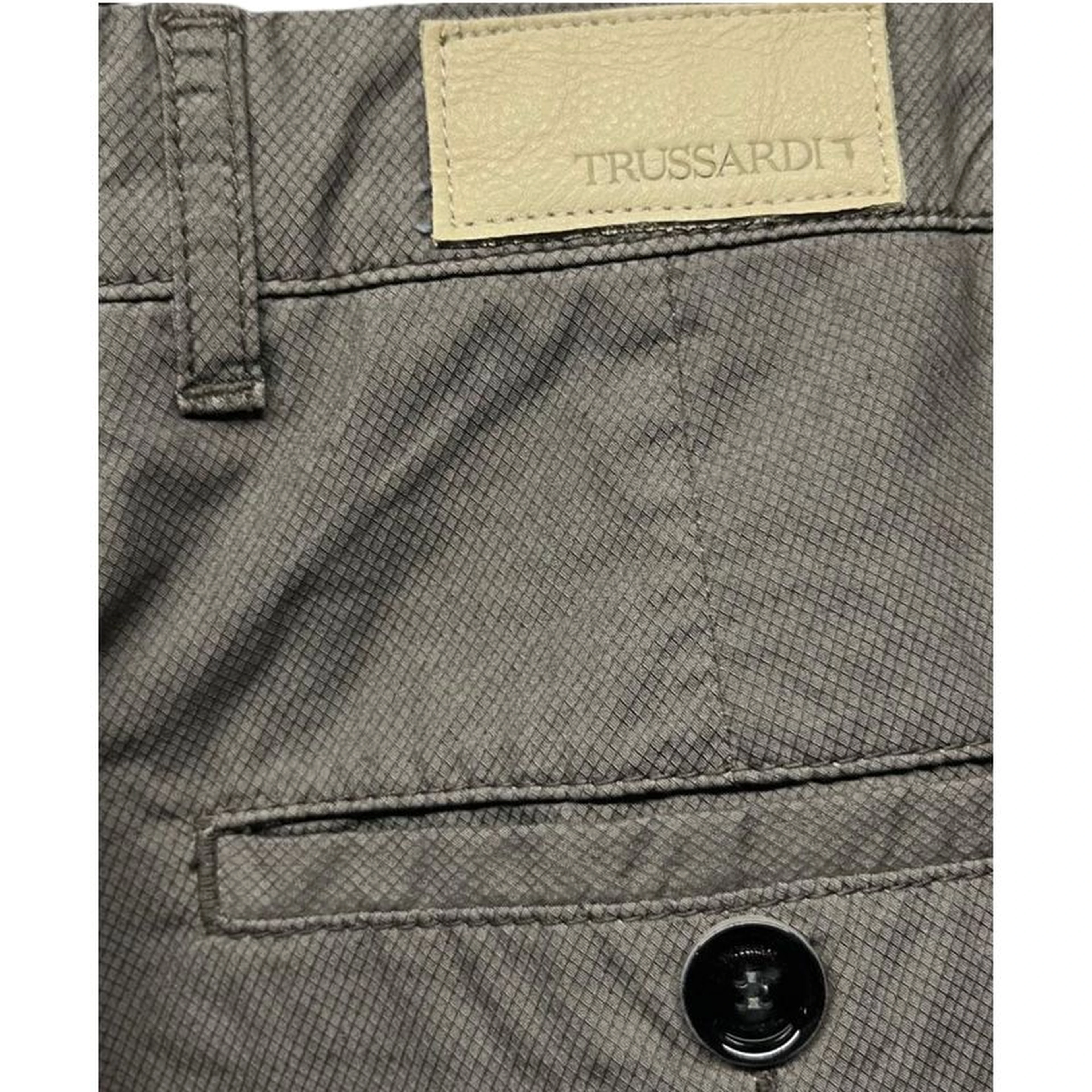 Grey Cotton Men Trouser