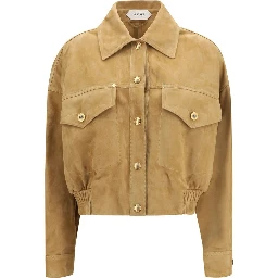 Beige Lamb Leather Bomber