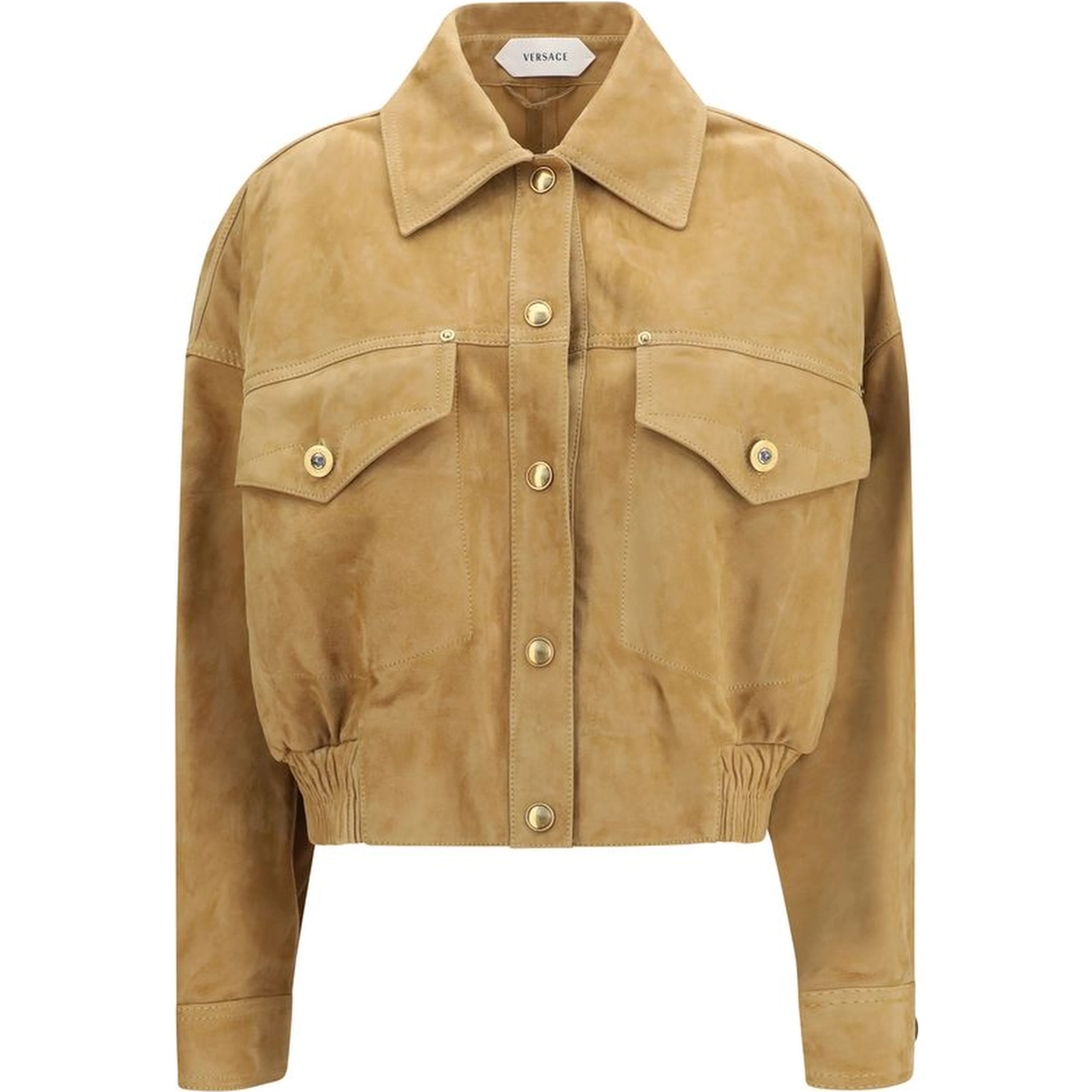 Beige Lamb Leather Bomber