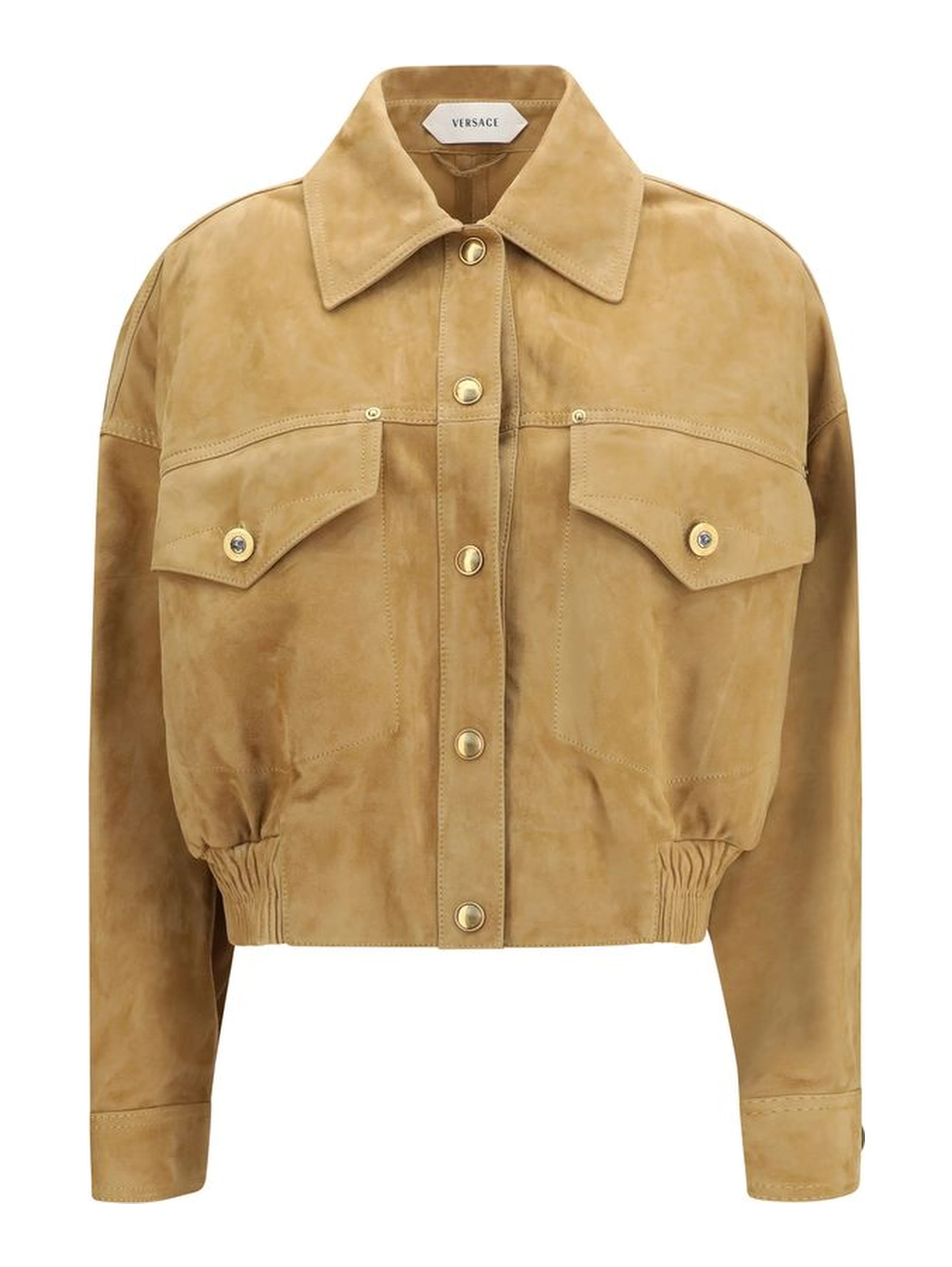 Beige Lamb Leather Bomber