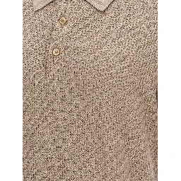 Beige Cotton Polo Shirt